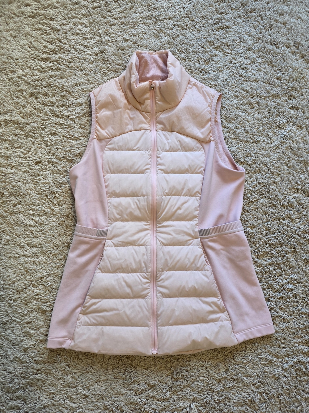 lululemon athletica Pale Pink Quilted Hybrid Vest